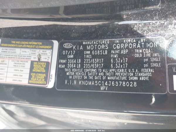 2018 KIA SEDONA L