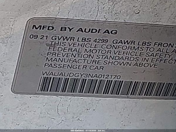 2022 AUDI A3