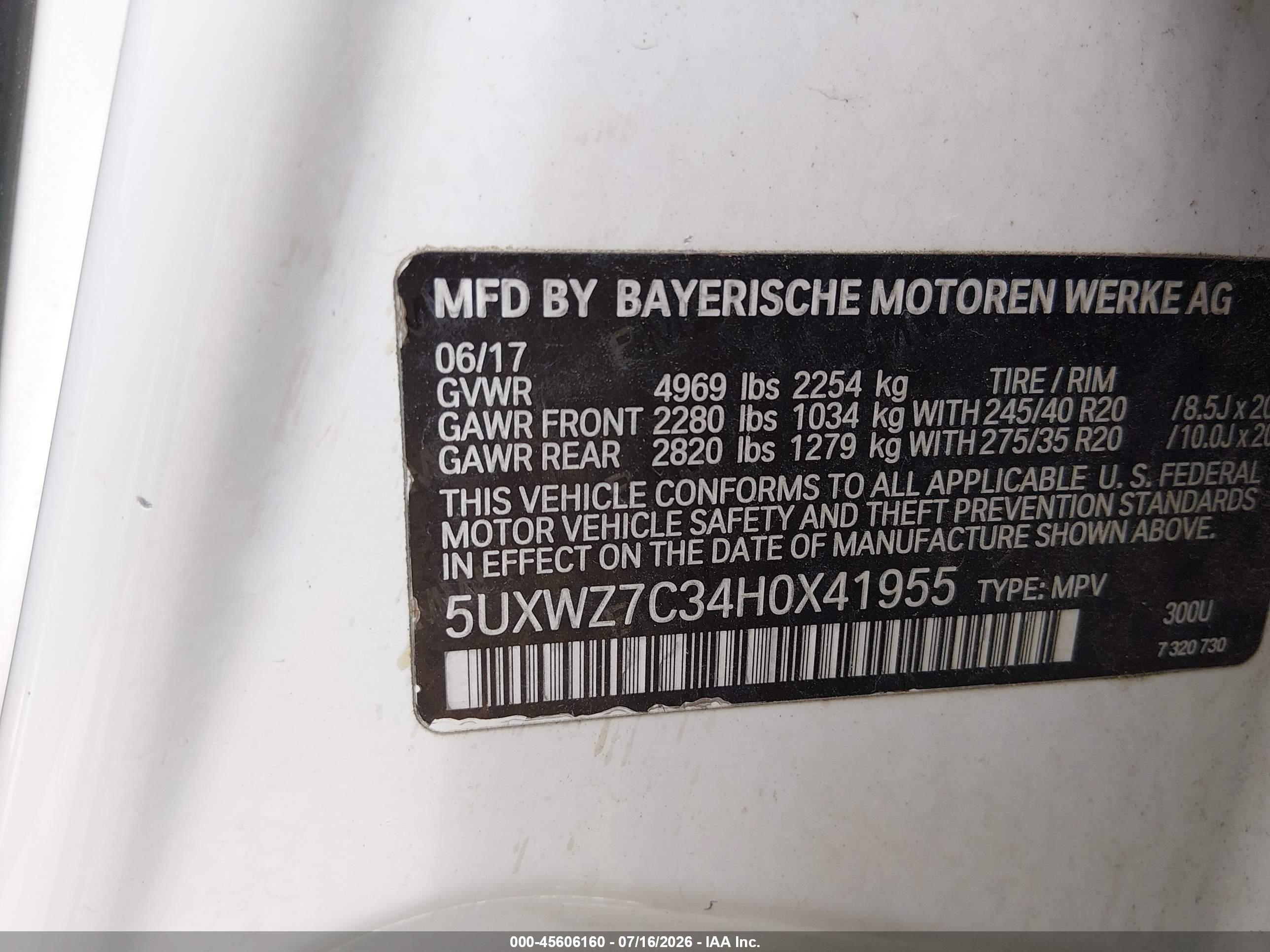 2017 BMW X3 SDRIVE28I