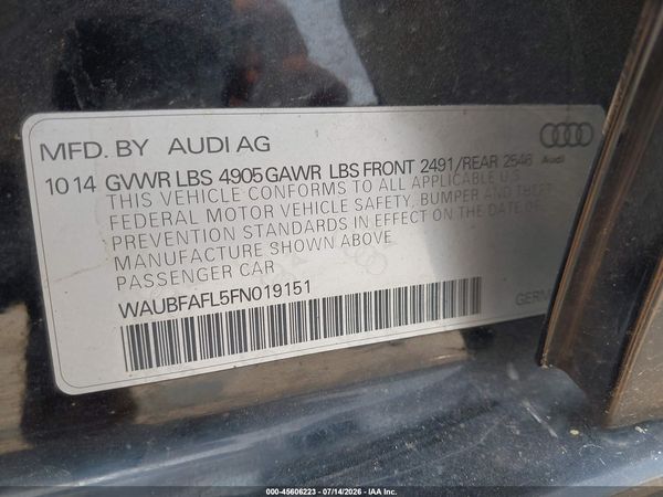 2015 AUDI A4 2.0T PREMIUM