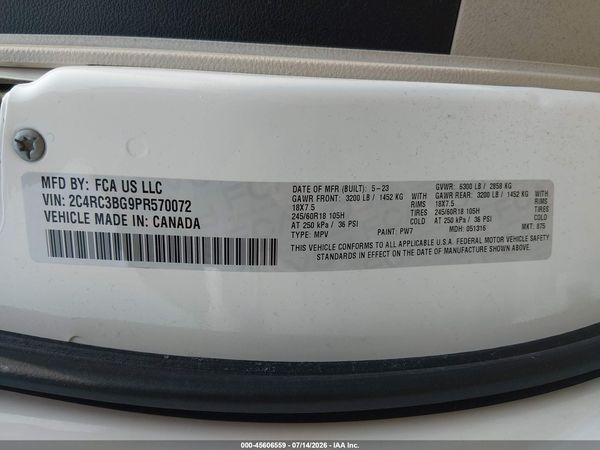 2023 CHRYSLER PACIFICA TOURING L AWD