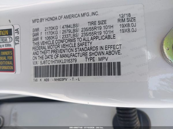 2019 ACURA RDX ADVANCE PACKAGE