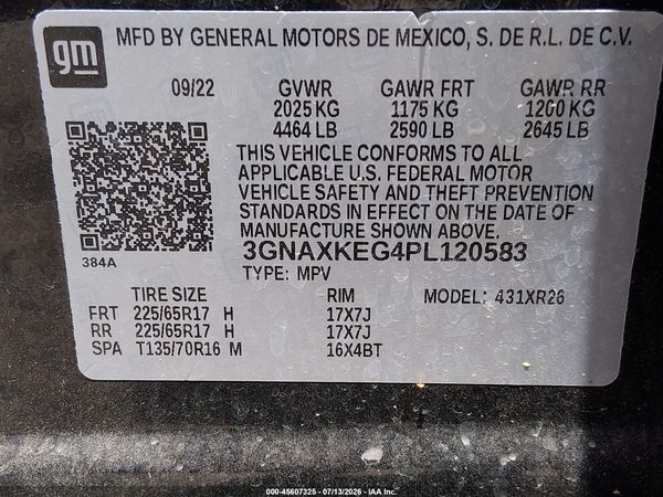 2023 CHEVROLET EQUINOX FWD LT — I9