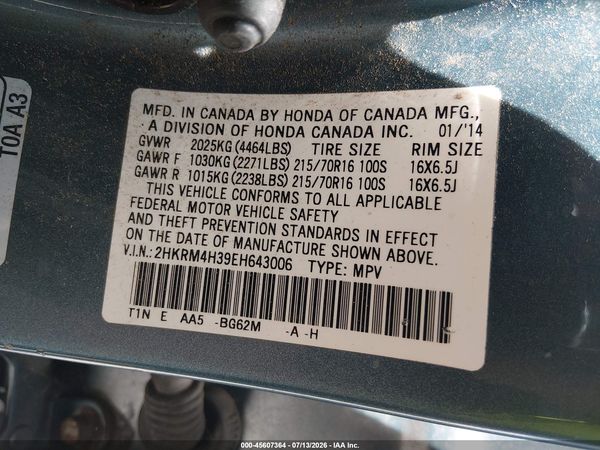 2014 HONDA CR-V LX