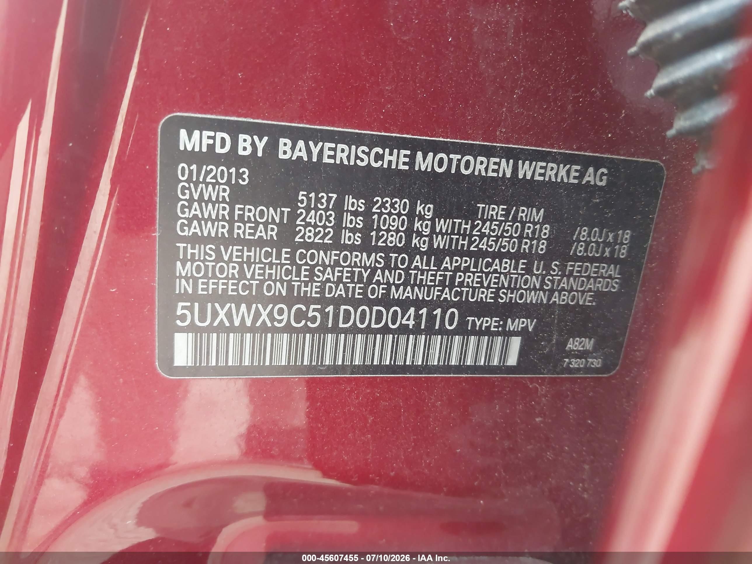 2013 BMW X3 XDRIVE28I