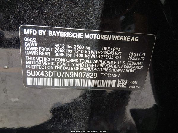 2022 BMW X4 M40I