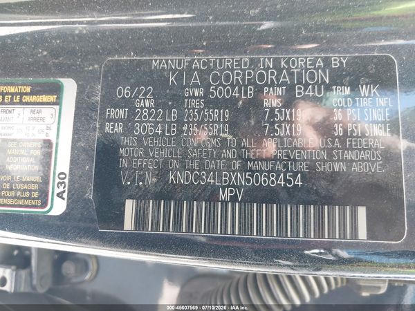 2022 KIA EV6 LIGHT