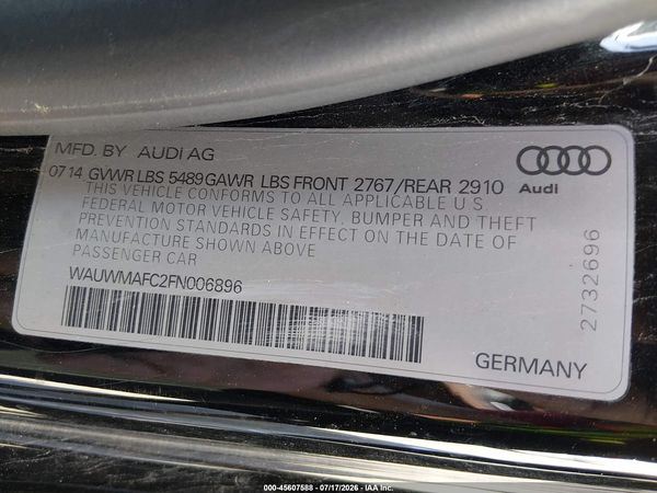 2015 AUDI A7 3.0 TDI PREMIUM PLUS