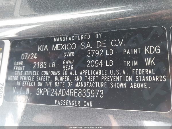2024 KIA FORTE LX