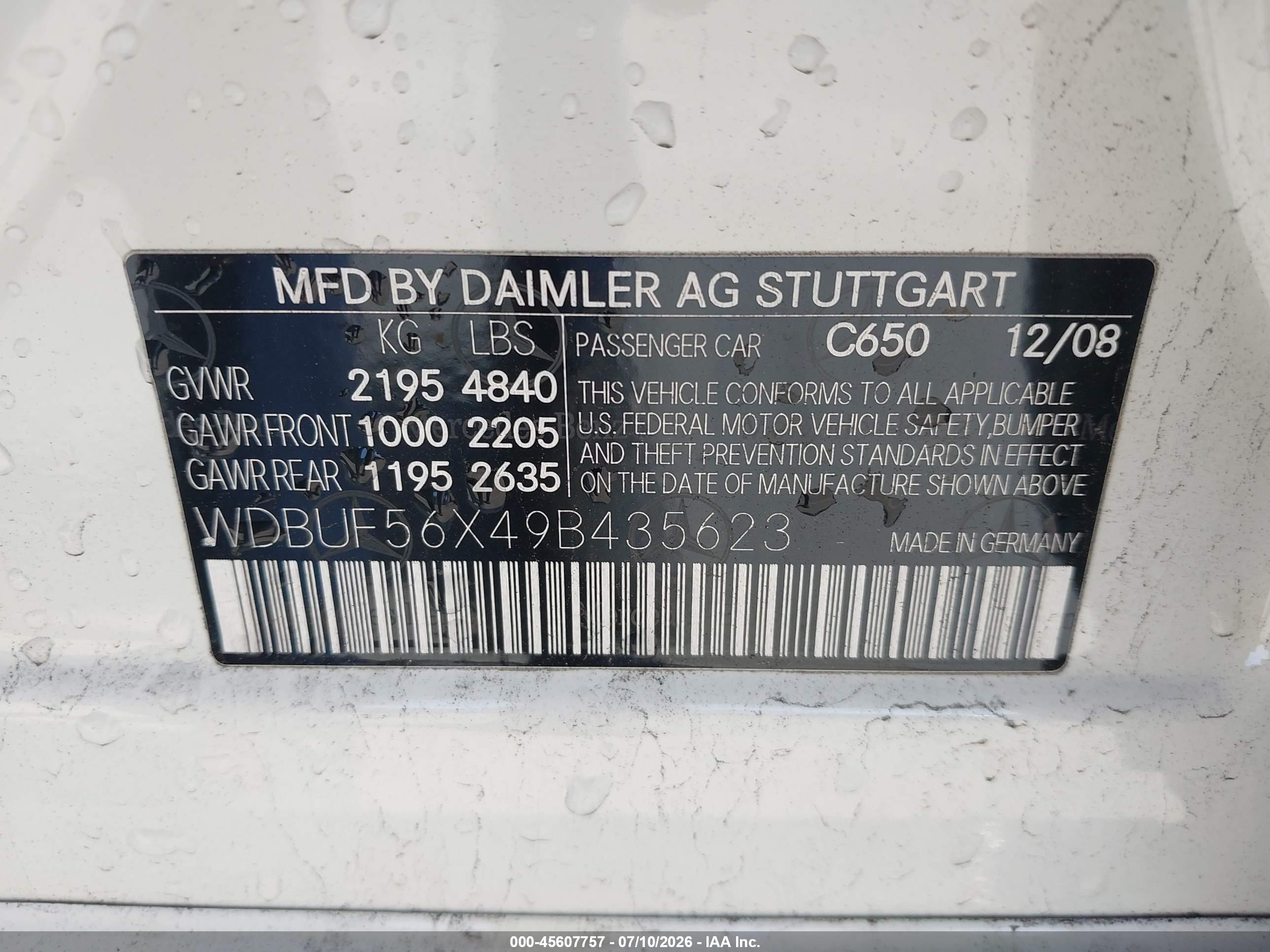 2009 MERCEDES-BENZ E 350 E350