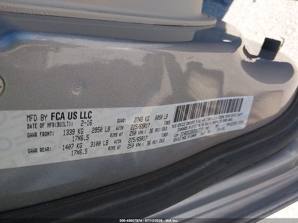 2016 DODGE GRAND CARAVAN SXT