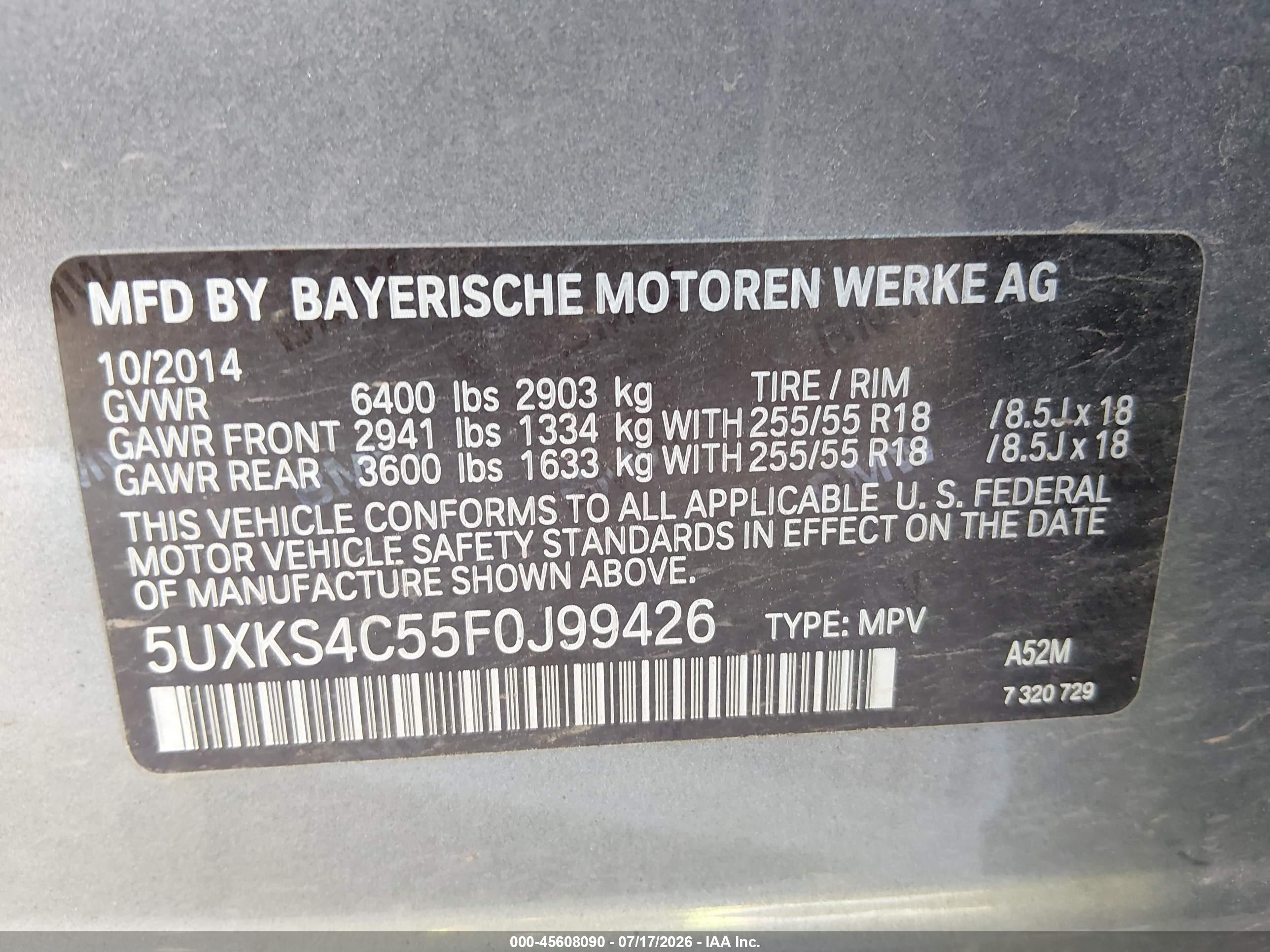 2015 BMW X5 XDRIVE35D