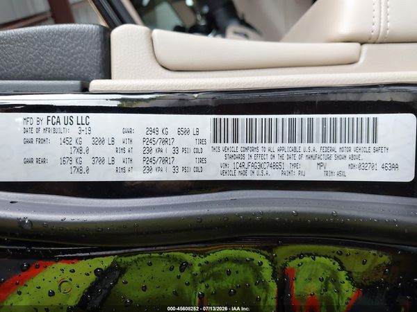 2019 JEEP GRAND CHEROKEE LAREDO E 4X4