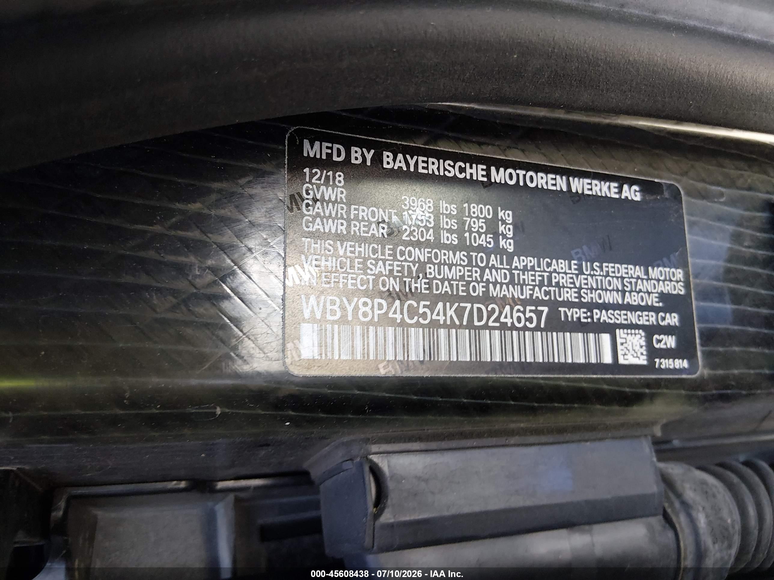 2019 BMW I3 Range Extender