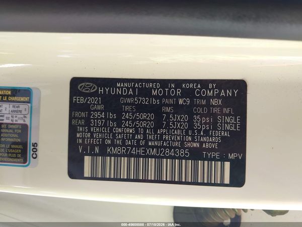 2021 HYUNDAI PALISADE CALLIGRAPHY