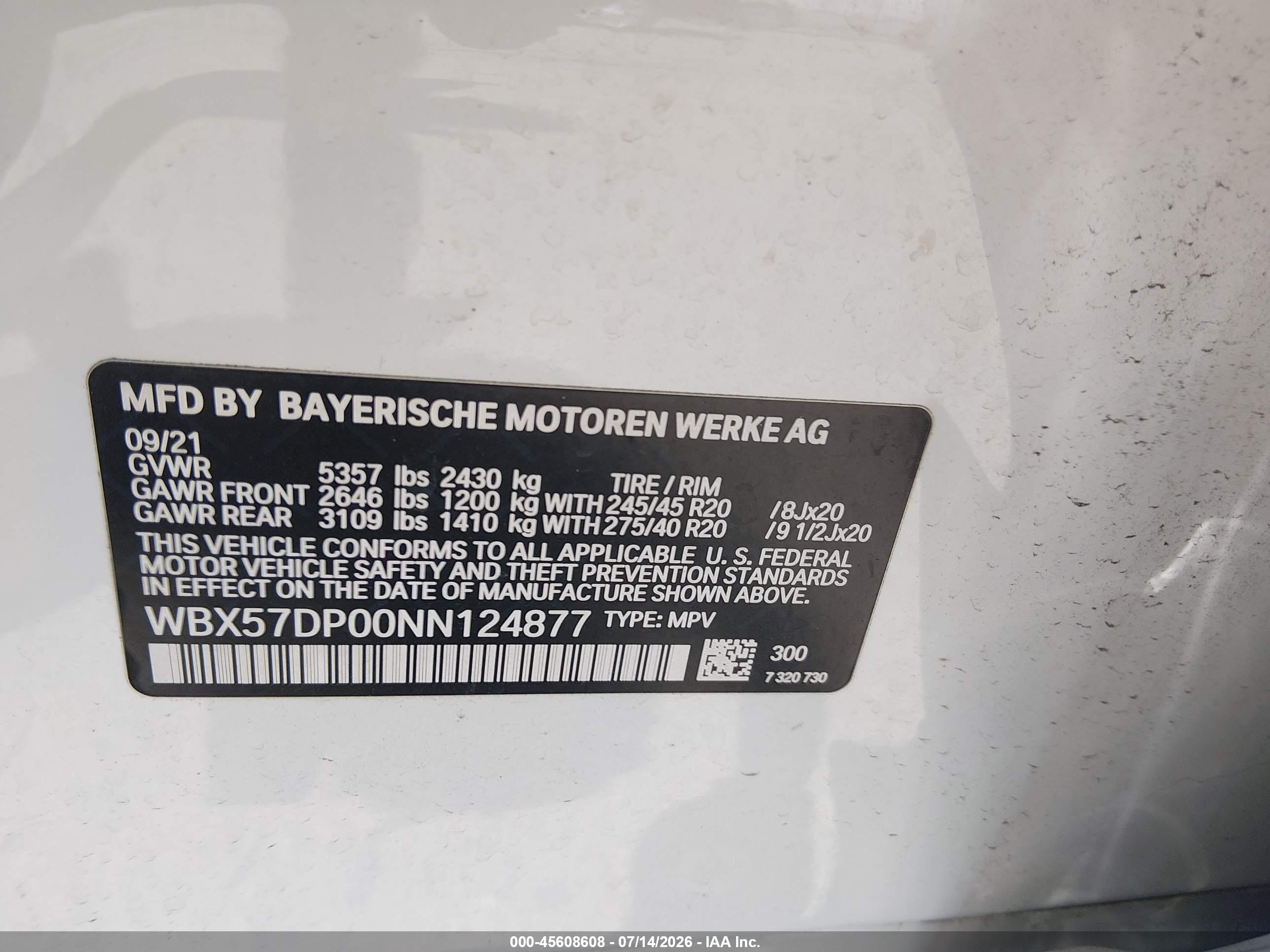 2022 BMW X3 XDRIVE30I