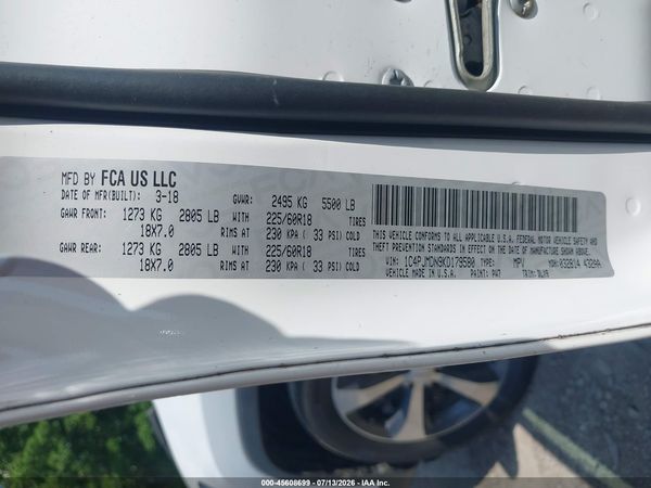 2019 JEEP CHEROKEE LIMITED 4X4