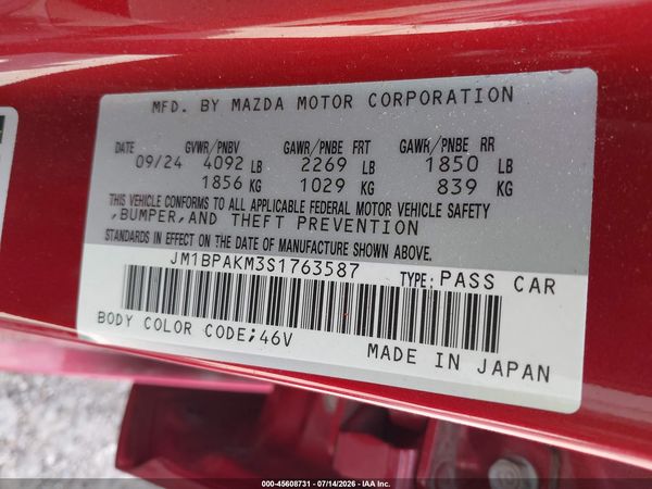 2025 MAZDA MAZDA3 2.5 S SELECT SPORT