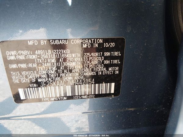 2021 SUBARU FORESTER Base