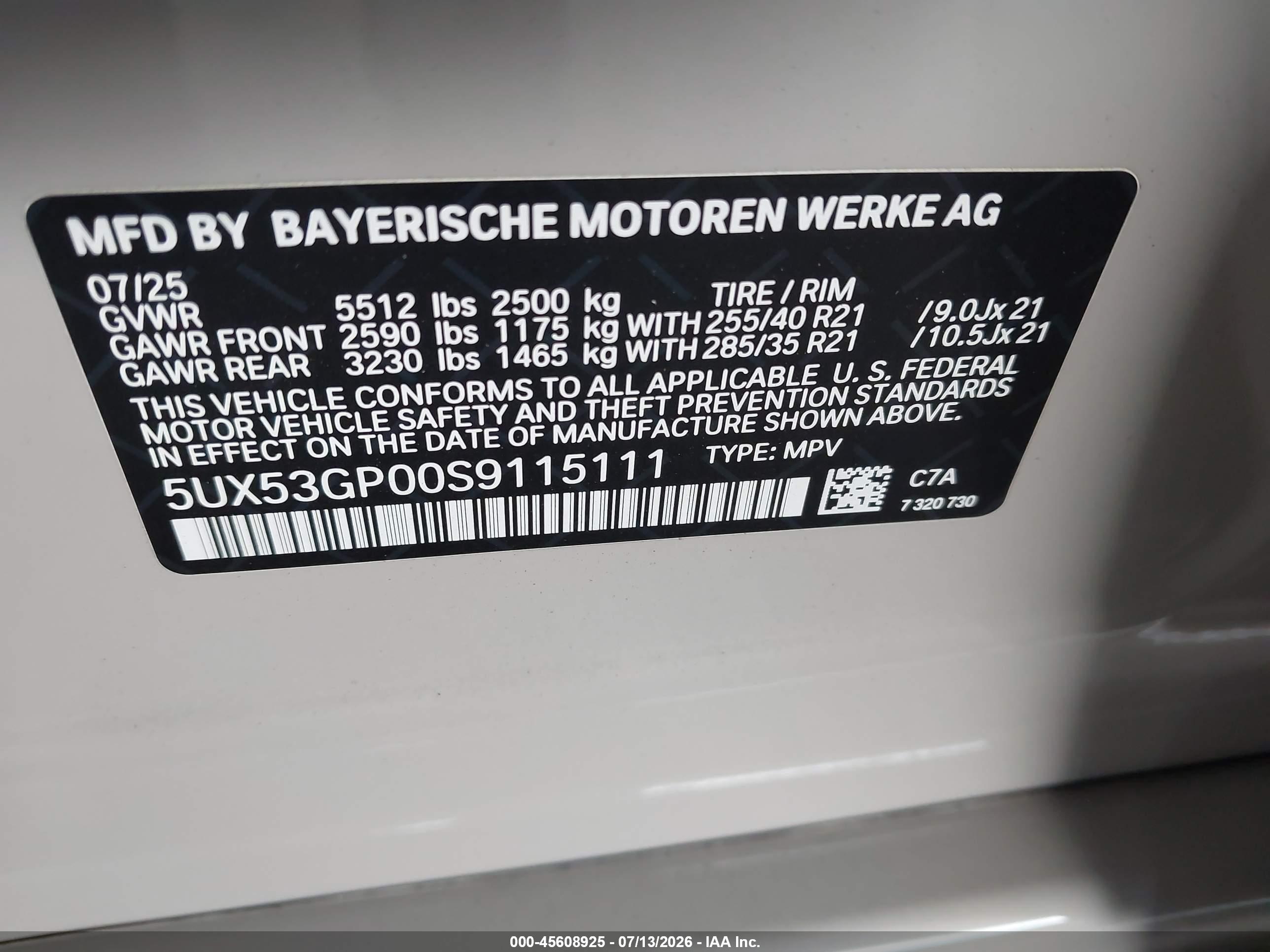 2025 BMW X3 30 XDRIVE