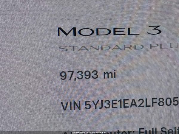 2020 TESLA MODEL 3