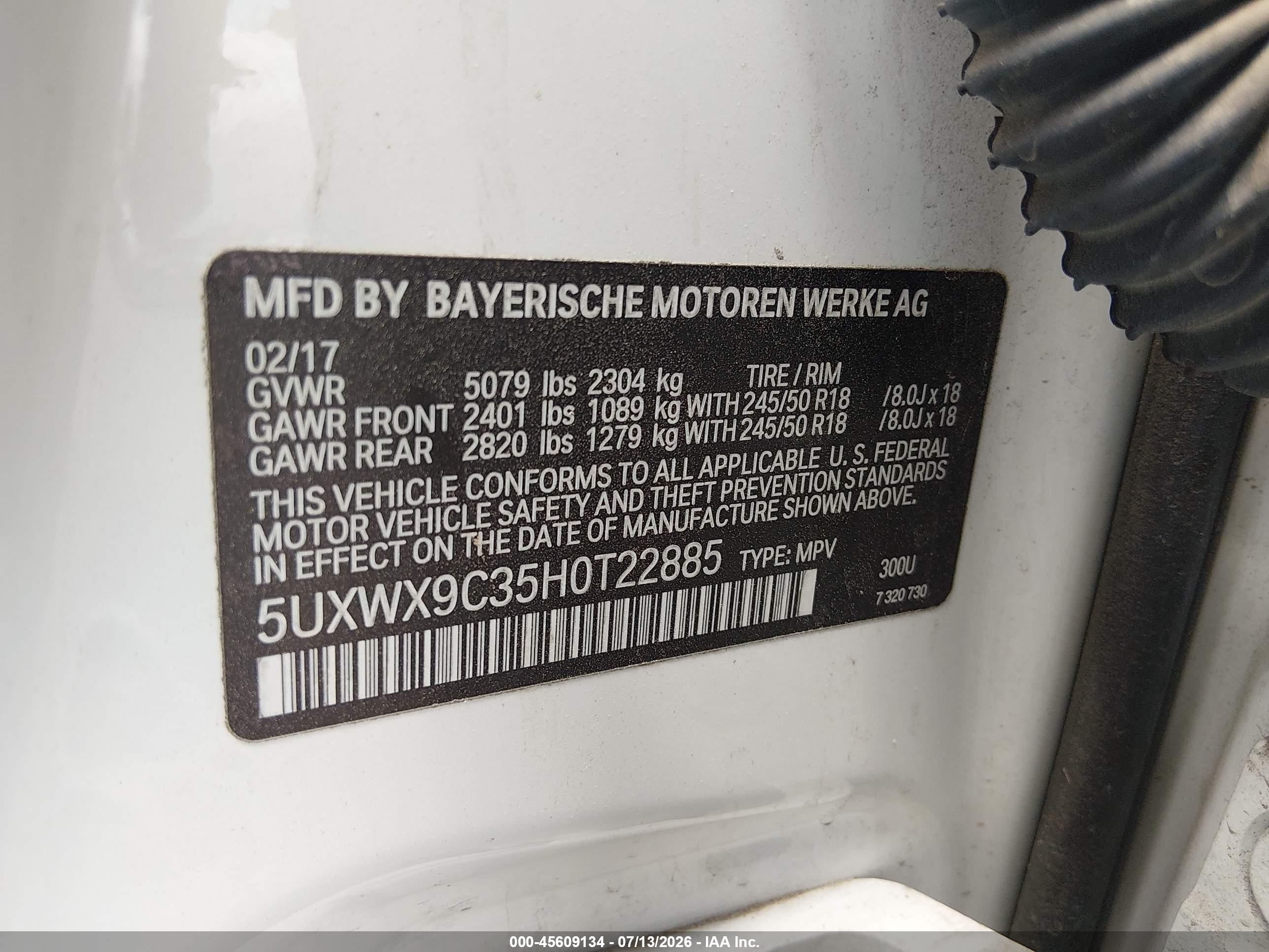 2017 BMW X3 XDRIVE28I