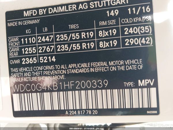2017 MERCEDES-BENZ GLC 300 4MATIC