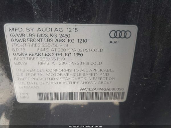 2016 AUDI Q5 2.0T PREMIUM