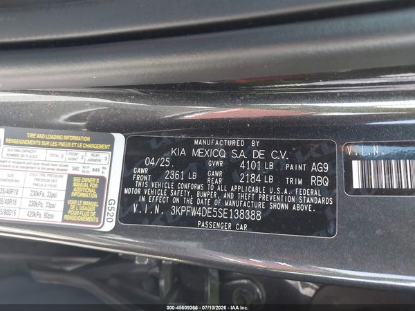 2025 KIA K4 GT-LINE