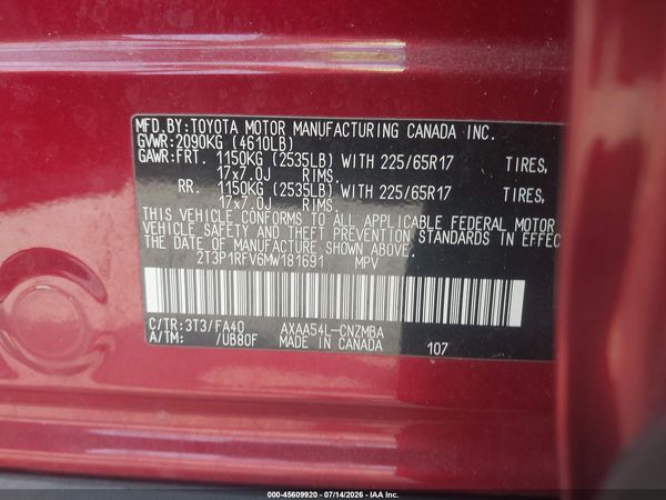 2021 TOYOTA RAV4 XLE