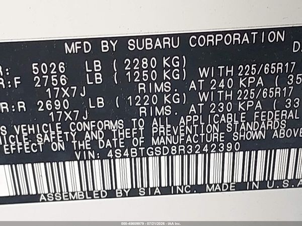 2024 SUBARU OUTBACK WILDERNESS — I9