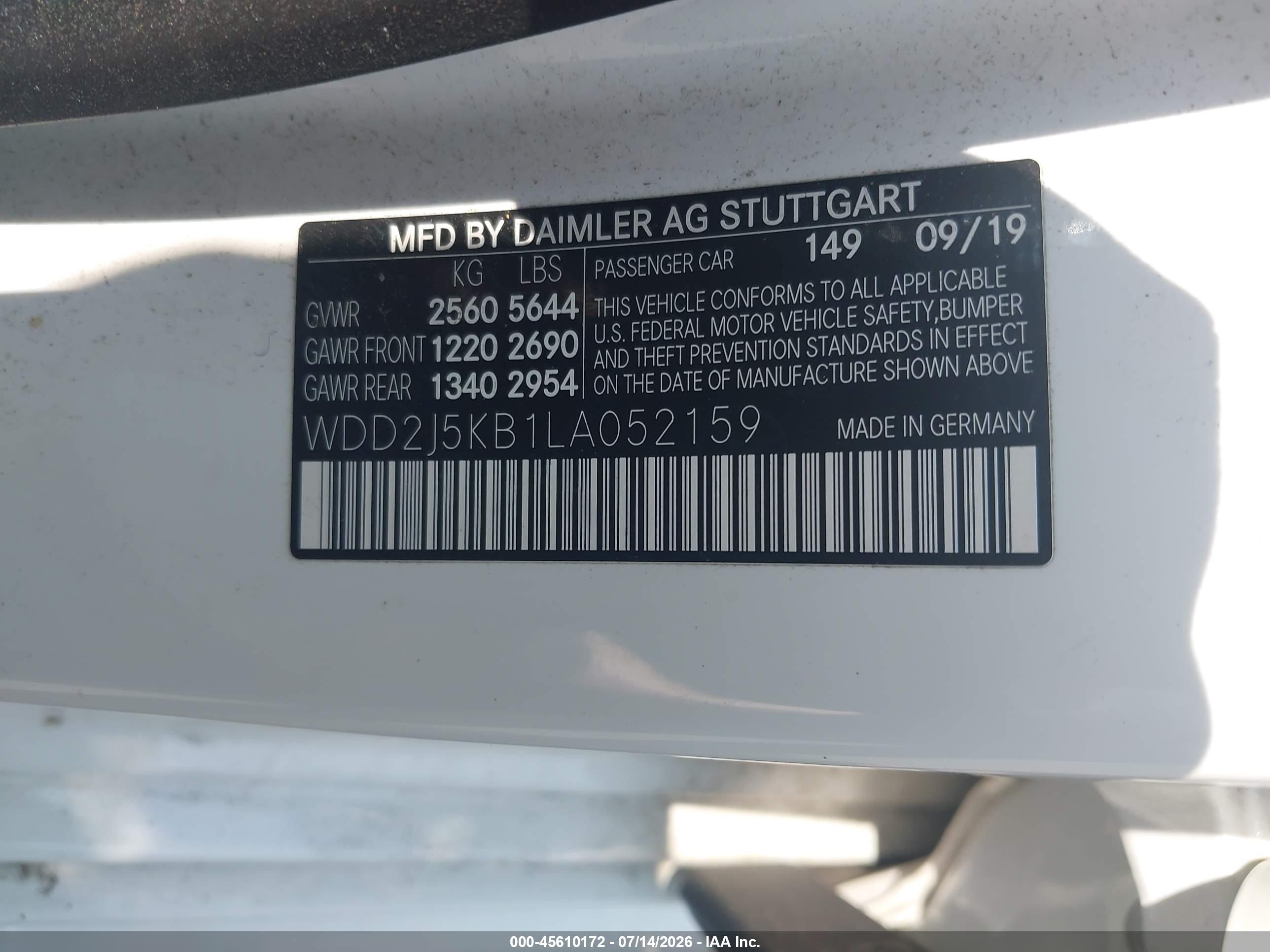 2020 MERCEDES-BENZ CLS 450 4MATIC