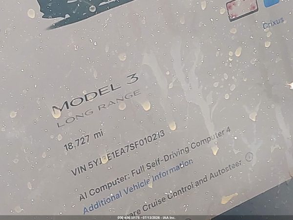 2025 TESLA MODEL 3