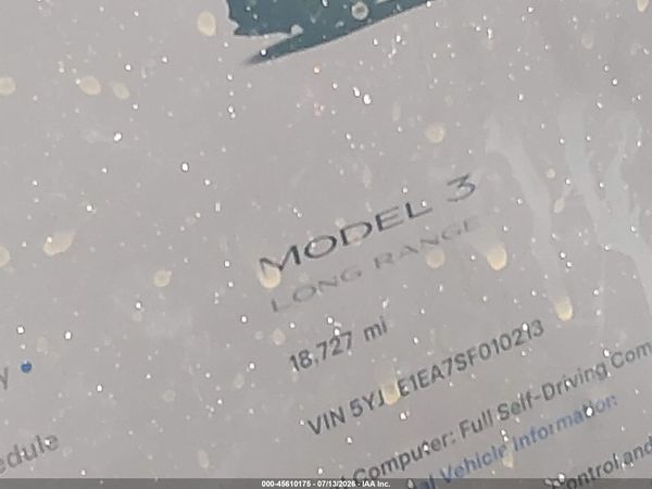 2025 TESLA MODEL 3