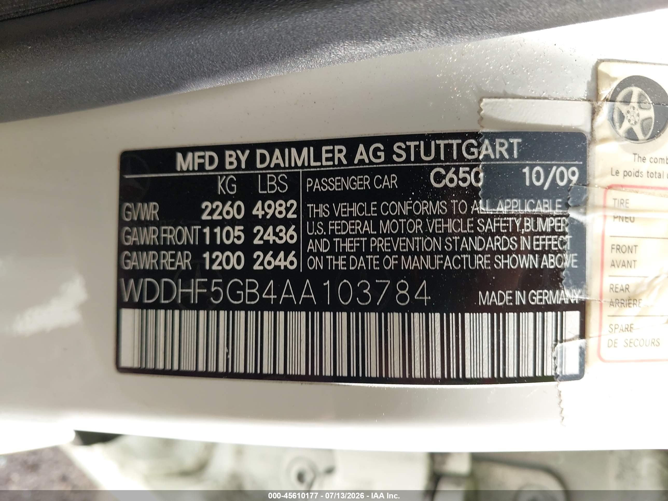 2010 MERCEDES-BENZ E 350 E350