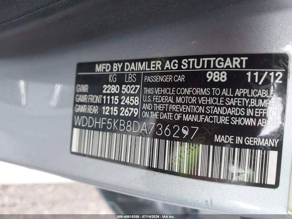 2013 MERCEDES-BENZ E 350 E350