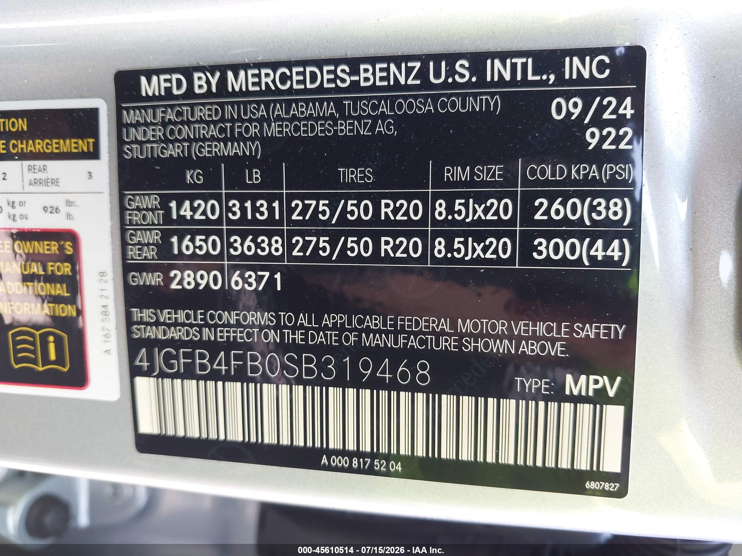2025 MERCEDES-BENZ GLE 350 4MATIC