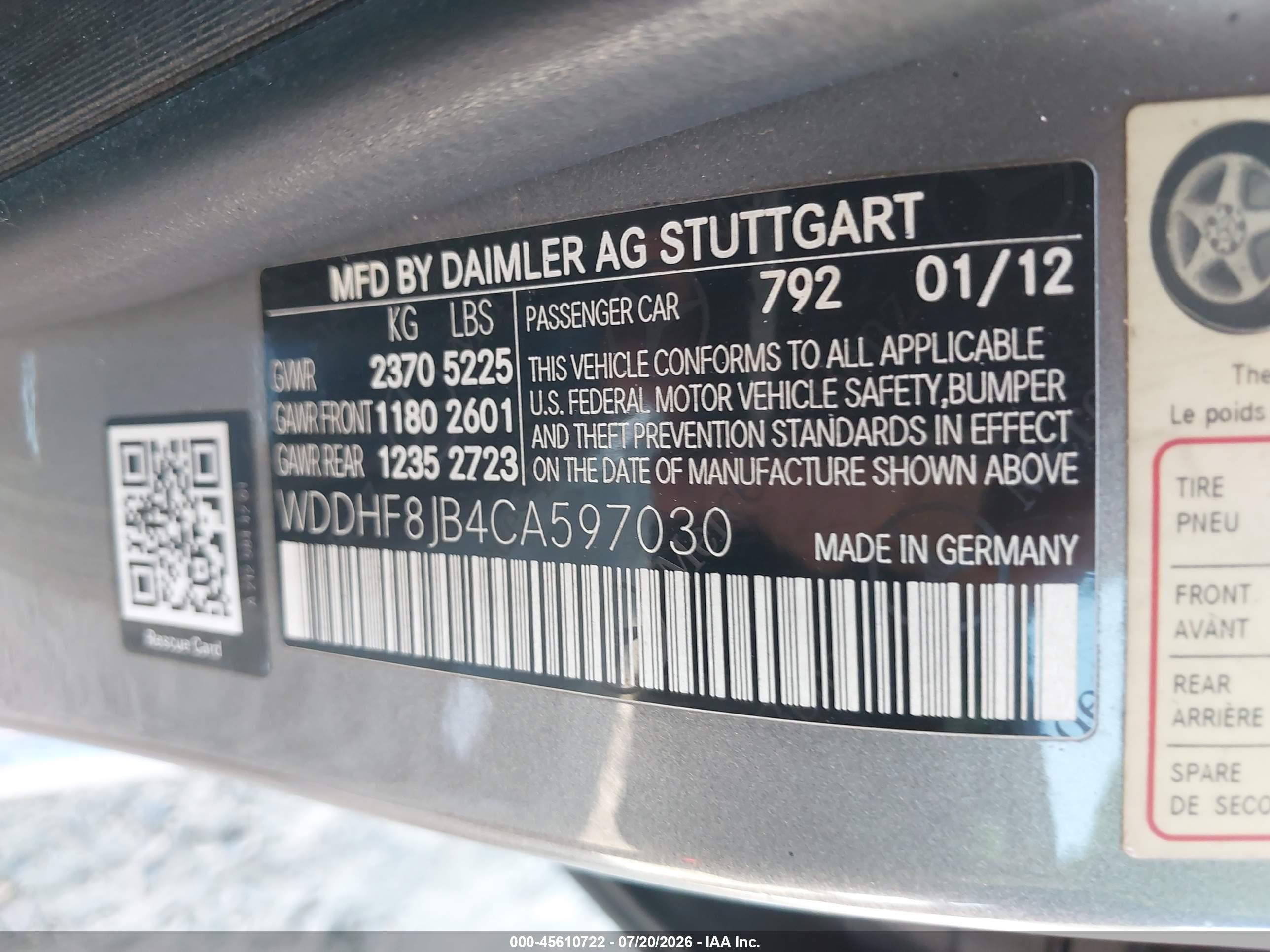 2012 MERCEDES-BENZ E 350 4MATIC