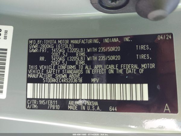 2024 TOYOTA SIENNA XSE — I9