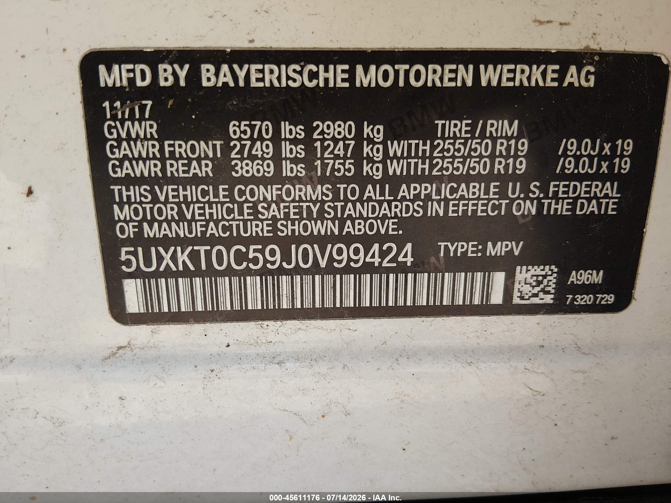 2018 BMW X5 EDRIVE XDRIVE40E IPERFORMANCE