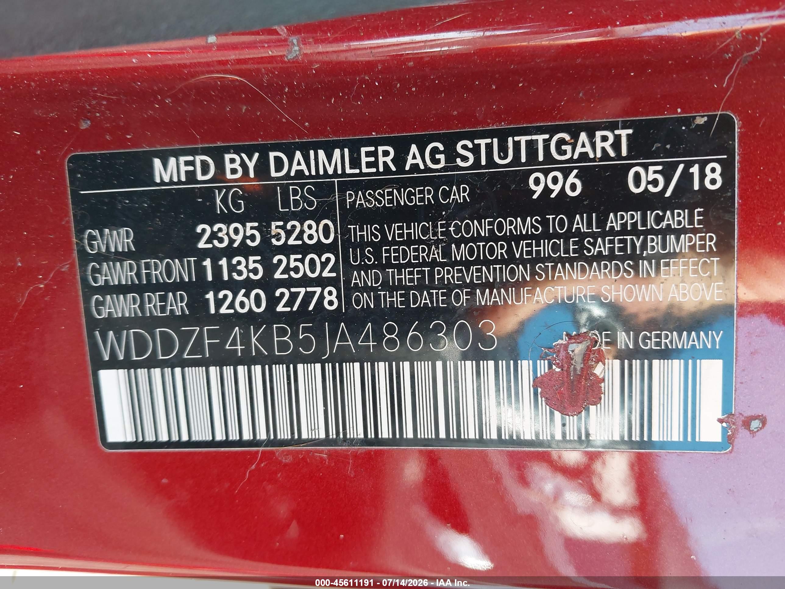 2018 MERCEDES-BENZ E 300 4MATIC