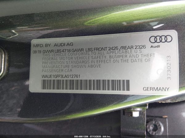 2020 AUDI S3