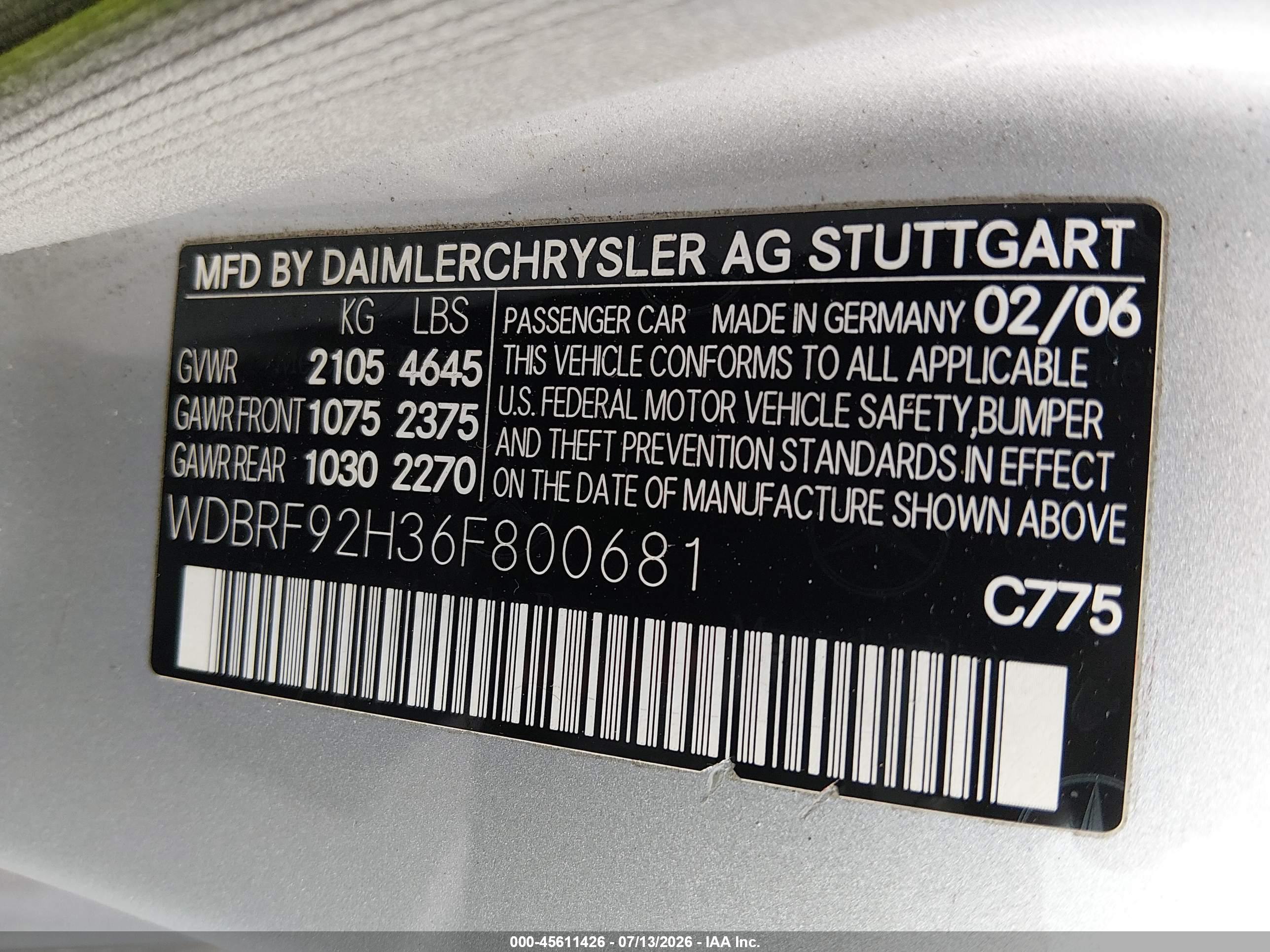 2006 MERCEDES-BENZ C 280 C280 4 MATIC