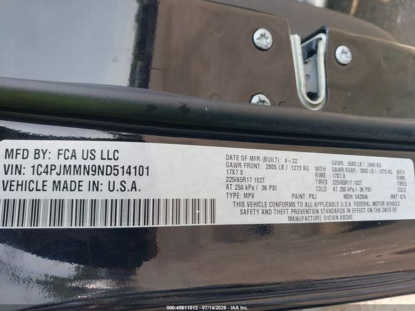 2022 JEEP CHEROKEE LATITUDE LUX 4X4