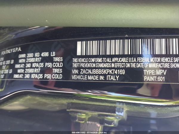 2019 JEEP RENEGADE LATITUDE 4X4