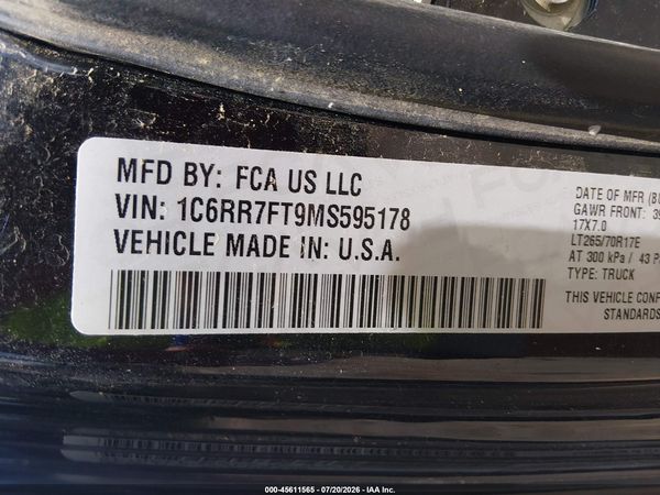 2021 RAM 1500 CLASSIC TRADESMAN  4X4 6'4 BOX