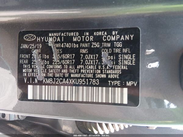 2019 HYUNDAI TUCSON SE