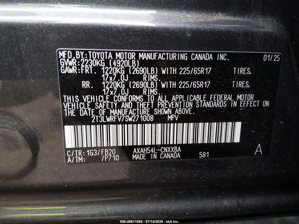 2025 TOYOTA RAV4 HYBRID LE