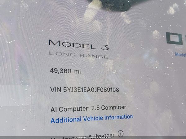 2018 TESLA MODEL 3 LONG RANGE/MID RANGE