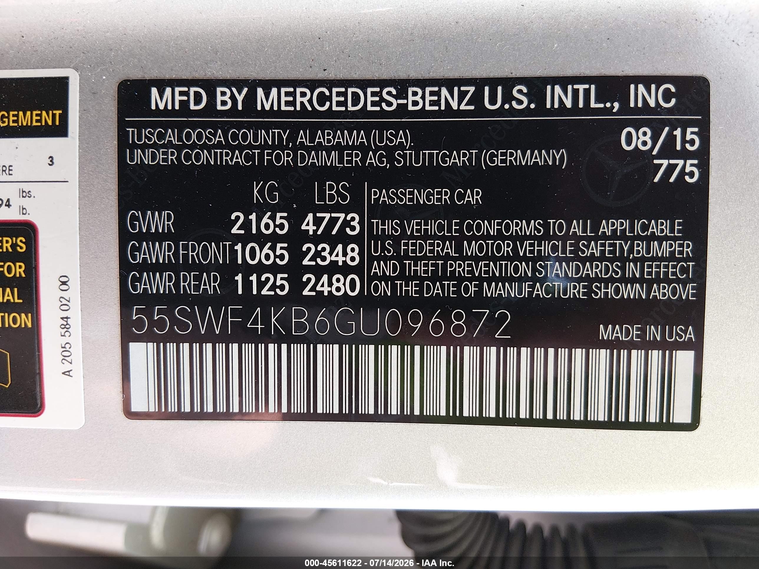 2016 MERCEDES-BENZ C 300 C300-4M